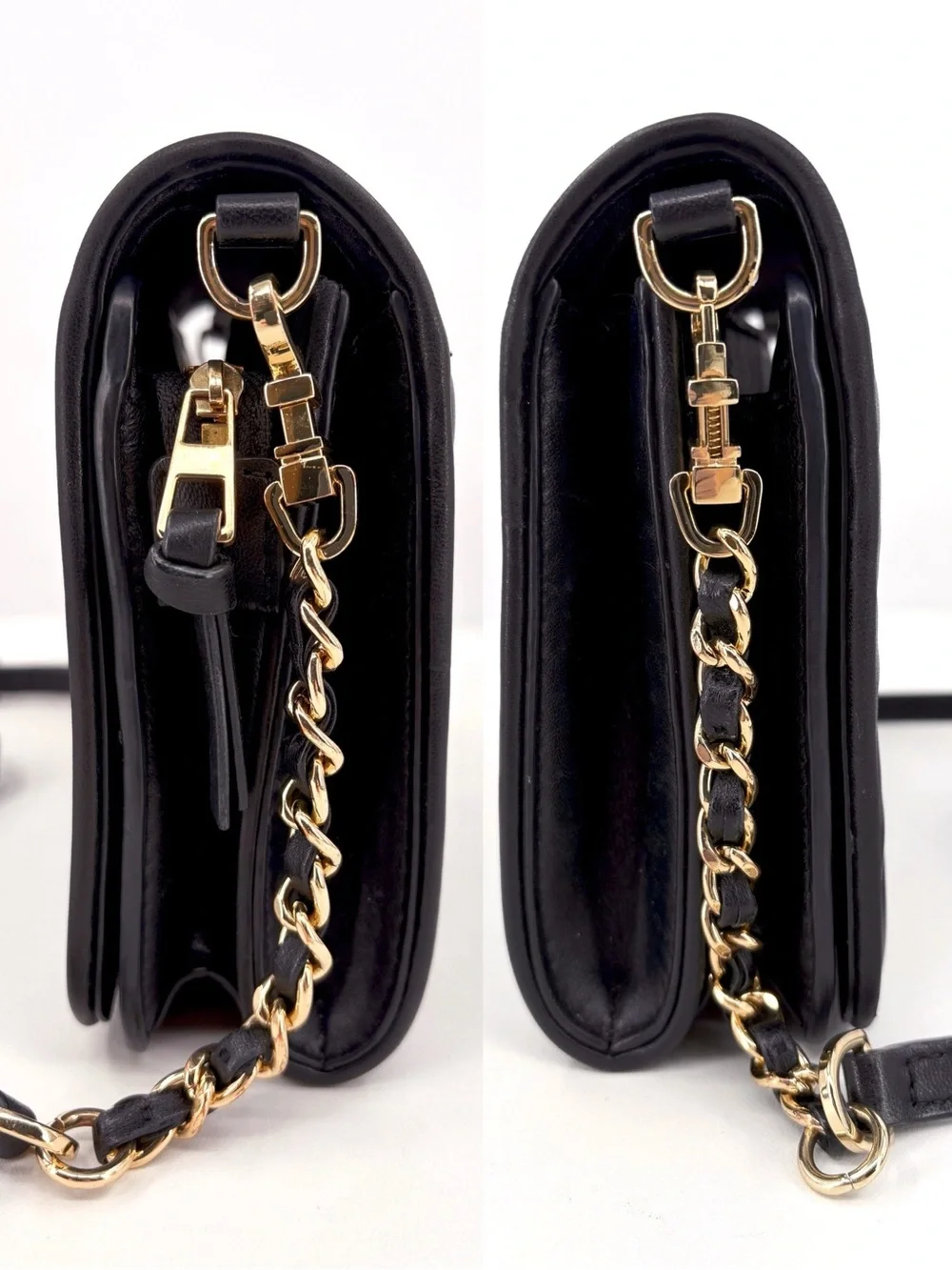 TORY BURCH Alexa Combo Quilted Black Leather Crossbody Bag